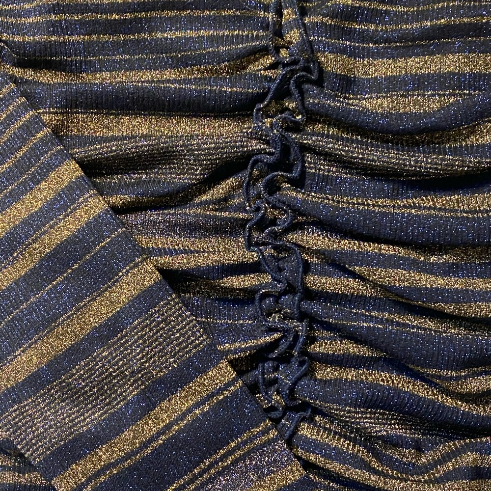 BEBE striped ruched top small sexy